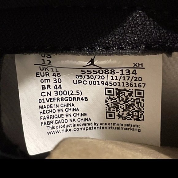 Clean Size 12 - Jordan 1 Retro OG High University Blue 555088 134 - Picture 7 of 10